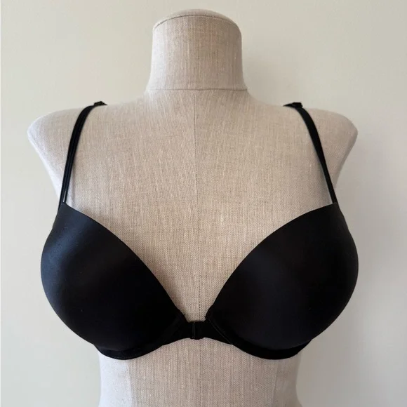 Victoria's Secret Bombshell Plunge Criss Cross Back Bra in Black - Picture 2 of 8
